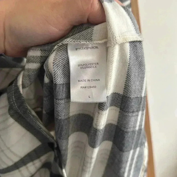 COMO VINTAGE l Large Womens Flannel Black and Gray - Picture 4 of 5